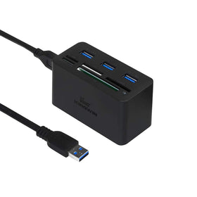 Kingwin USB hub with card reader-writer for fast data transfer and SD/MS support.