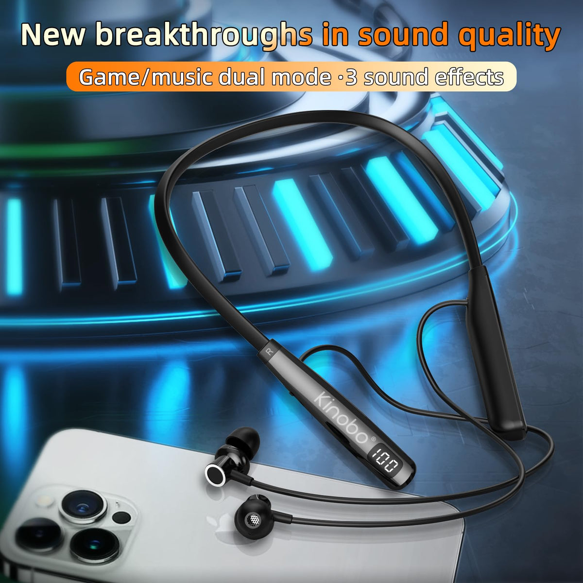 Kinobo soft-tip earbuds designed for secure, comfortable wear
