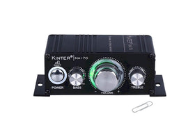 Kinter MA170 front panel showing compact size and layout for easy mounting