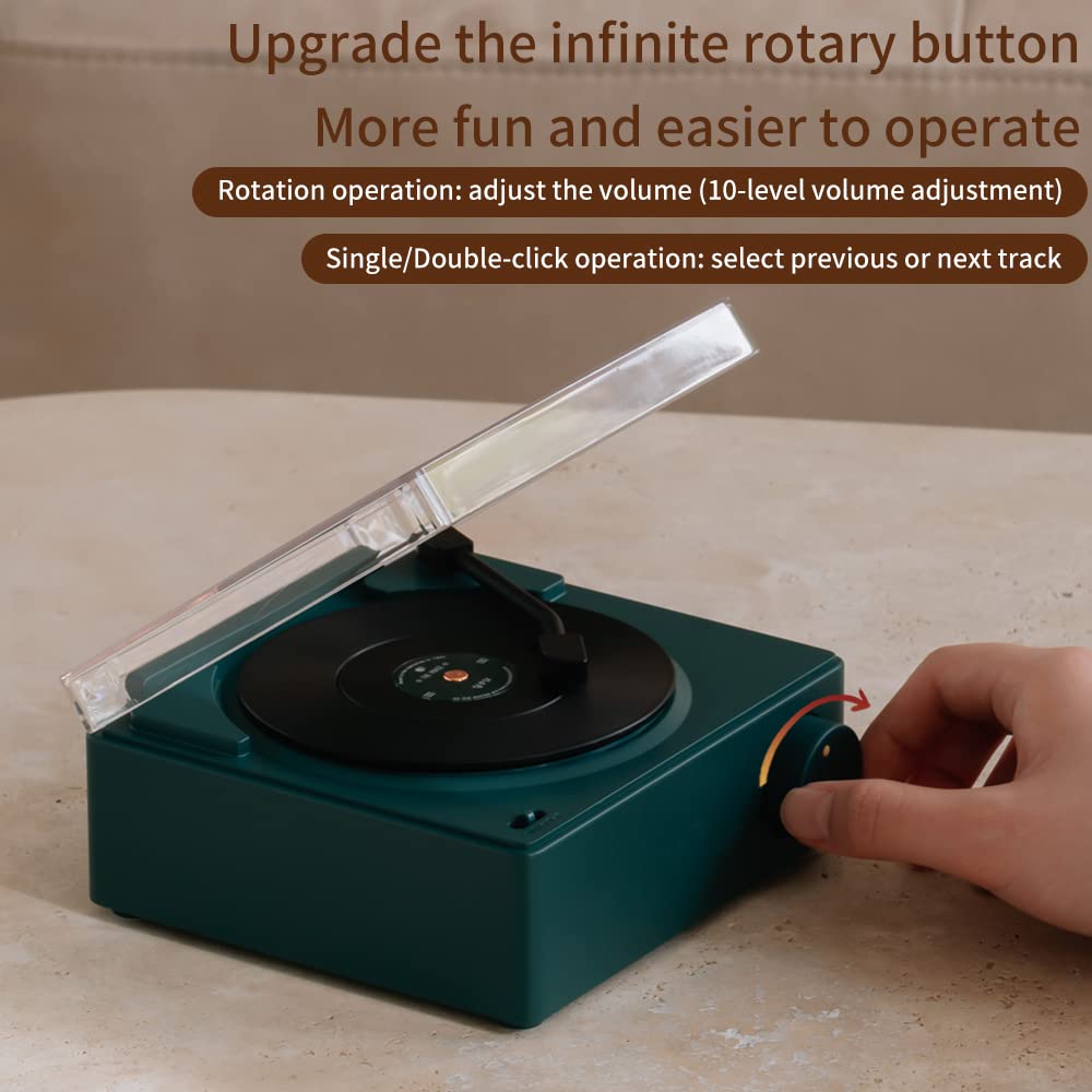 KintiSun X11 vinyl-spin close-up shows decorative rotation and ambiance.