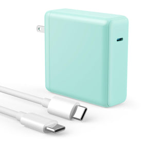 Kioson 120W USB-C charger powering a MacBook Pro quickly.