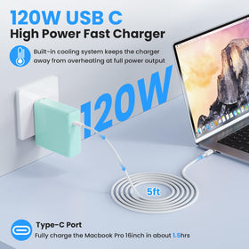 Kioson foldable plug USB-C charger shown for travel readiness.