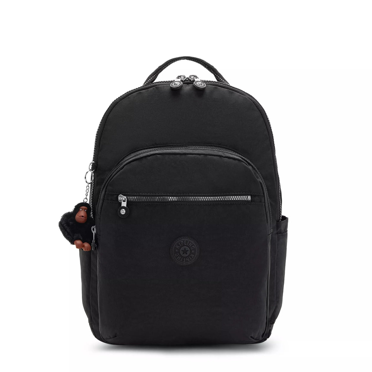 Kipling Seoul Extra Large backpack with front pockets, perfect for organizing daily essentials.