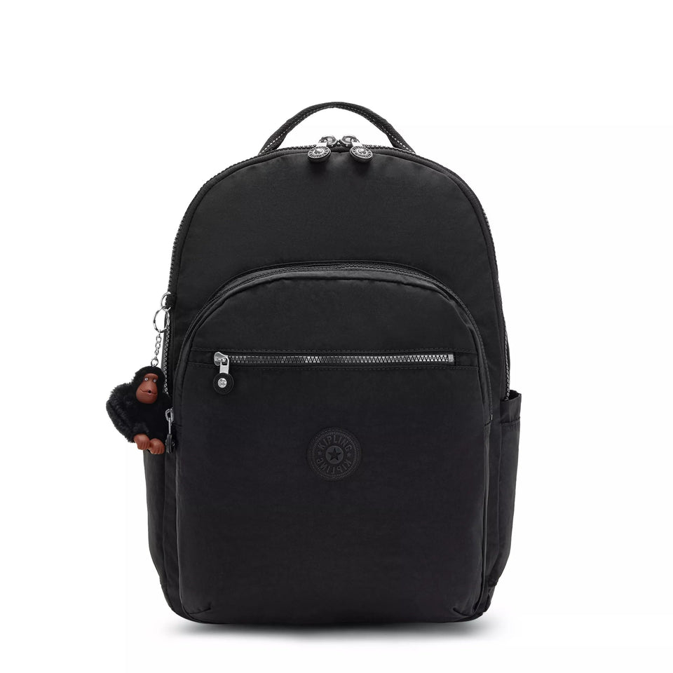 Kipling Seoul Extra Large backpack with front pockets, perfect for organizing daily essentials.
