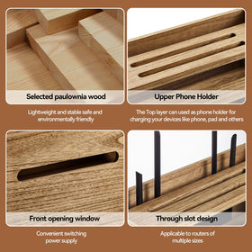 Brown plant-oil finish adds warmth to living room or home office spaces.