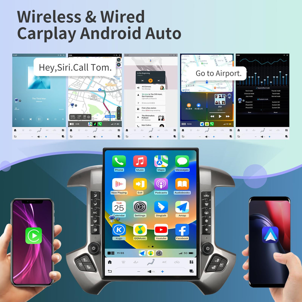 KiriNavi GPS navigation with maps and app integration on screen