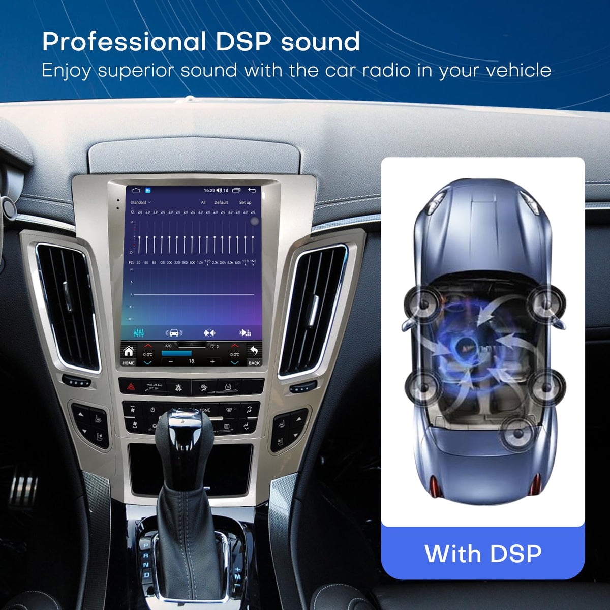 KiriNavi HD night-vision backup camera supports safer reversing.