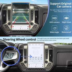 KiriNavi HD night-vision backup camera assists parking.