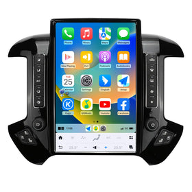 KiriNavi Android car radio mounted in dashboard with 14.4-inch display for clear navigation.