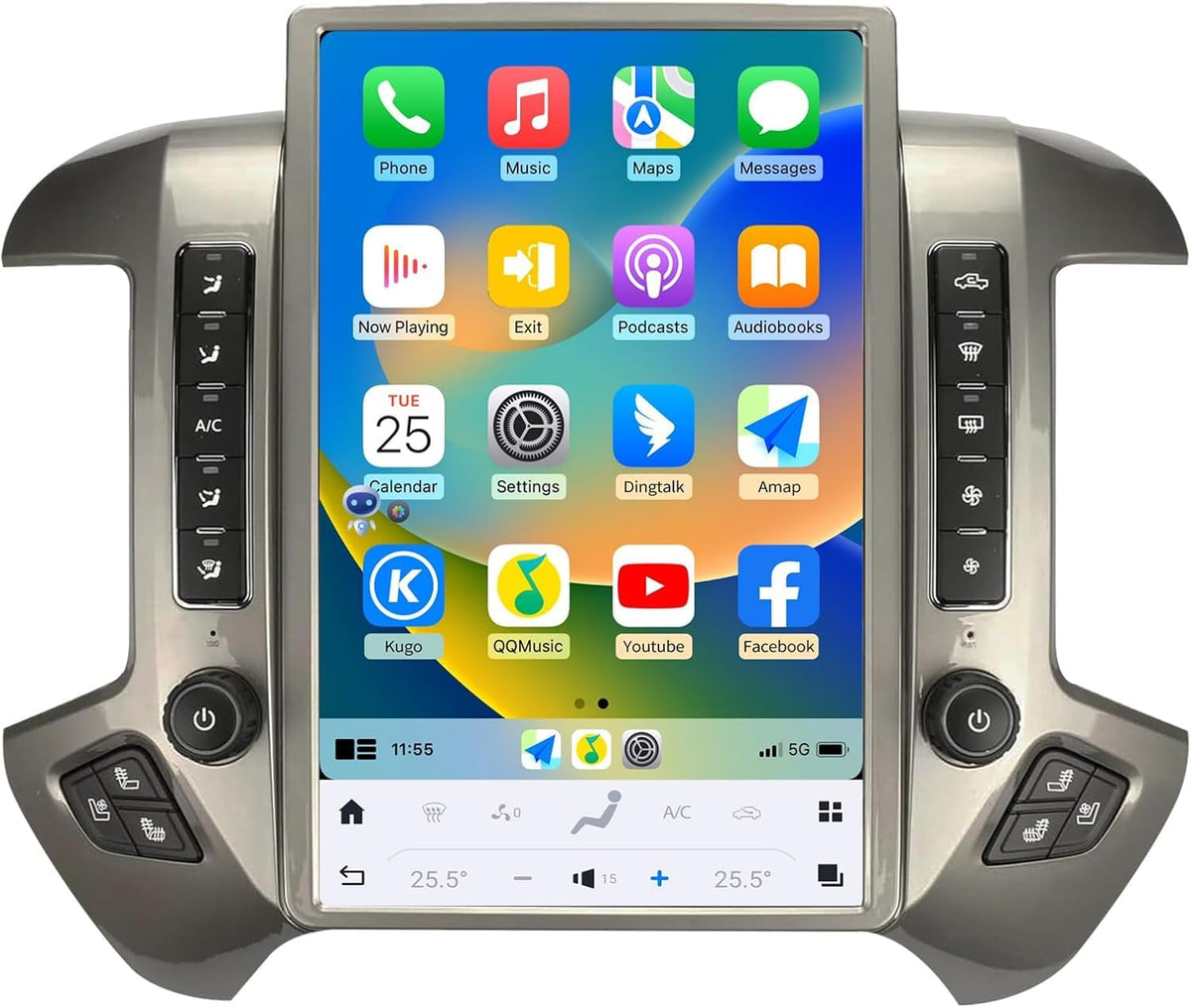 KiriNavi Sierra dashboard stereo for Chevrolet Silverado and GMC Sierra.