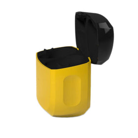Kissmart charging case, yellow, side view highlights easy pocket portability
