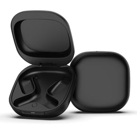 Kissmart front view of charging case showing compact design and portability benefit