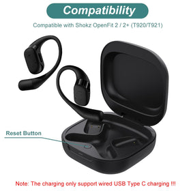 Kissmart open lid with earbuds slot detail, fit for Shokz OpenFit 2 for secure hold