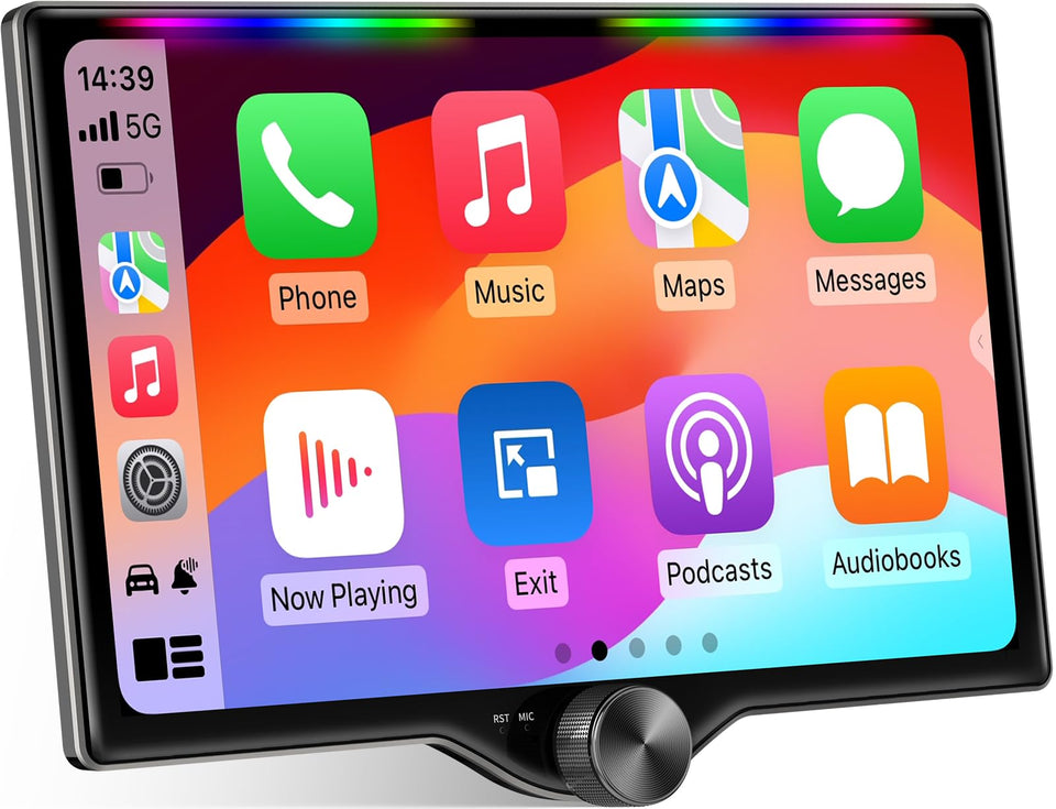 Kissound 10.1-inch QLED display delivering clear visibility for daytime driving