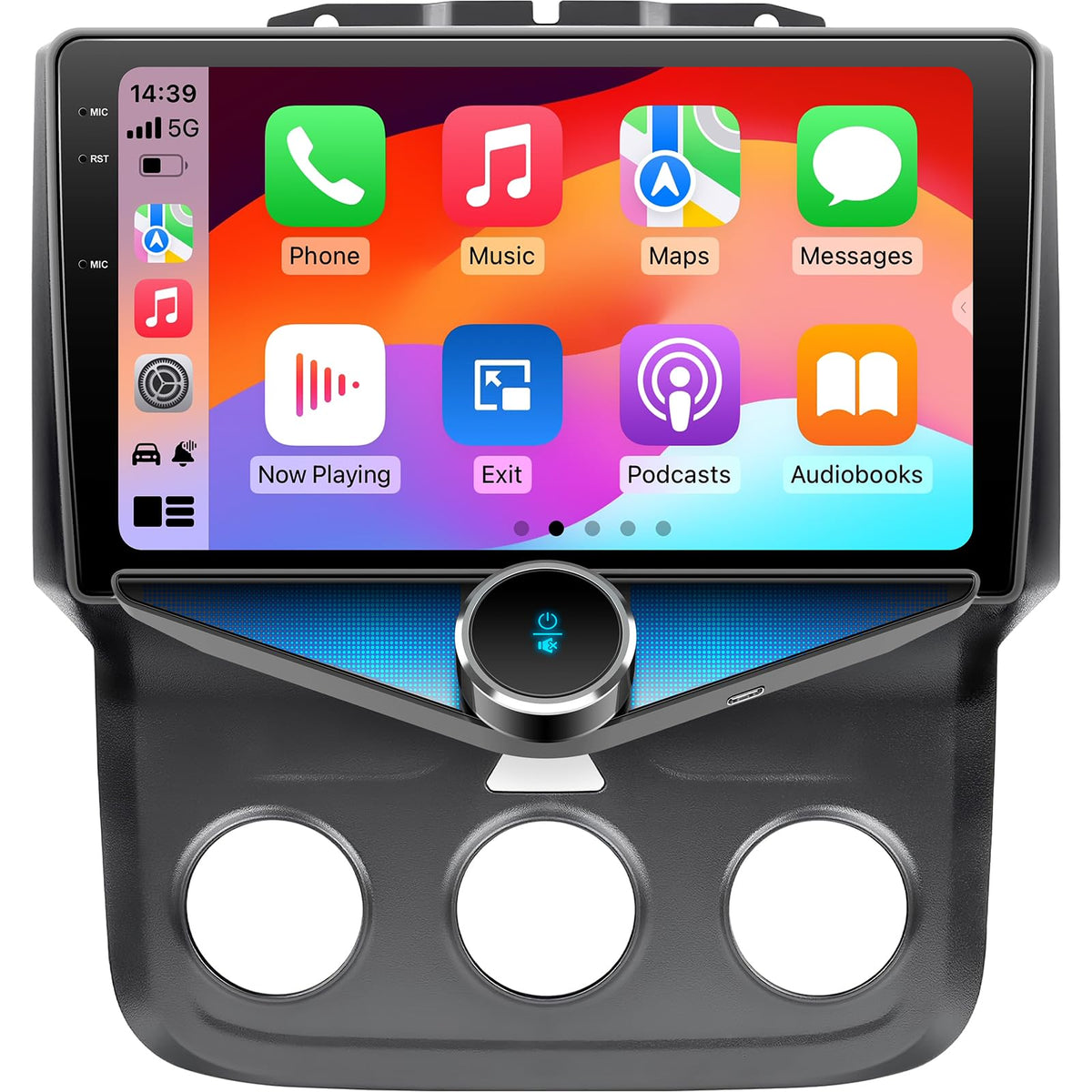 Kissound Dodge Ram 9-inch QLED display on dashboard for sharp visuals