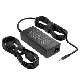 KITEURAD 90W adapter for Dell OptiPlex MFF front view powering a compact desktop.