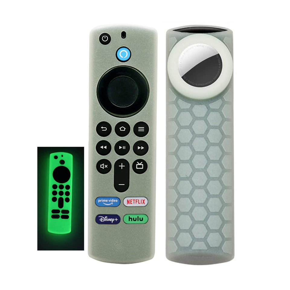 KJGLRSQH front view cover fitted on Alexa remote for protection