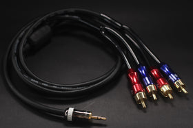 KK AUDIO KK-A3.5to4 HiFi Cable side view shows compact 1 m length.