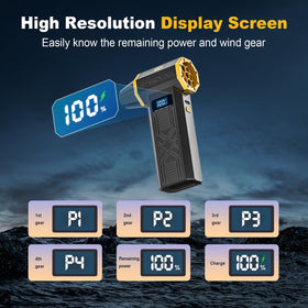 KKH air duster LED light helps brighten dim spaces for precise cleaning.