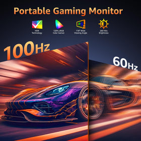 kksmart portable monitor connected to laptop showing seamless plug-and-play versatility