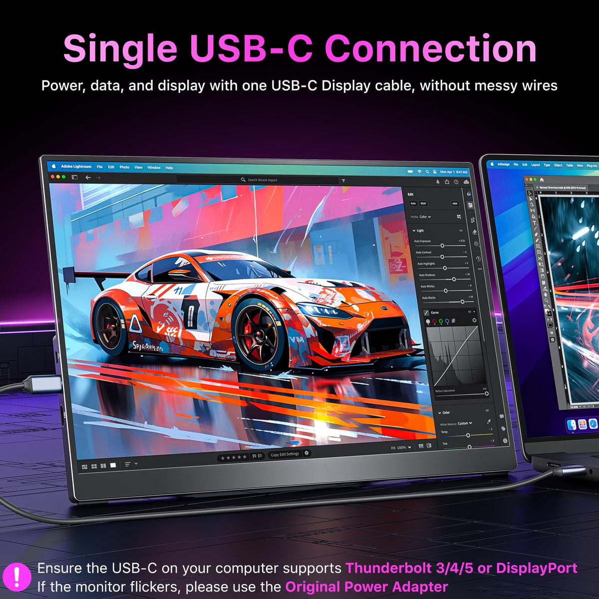 kksmart dual USB-C and HDMI ports simplify setup with a single cable