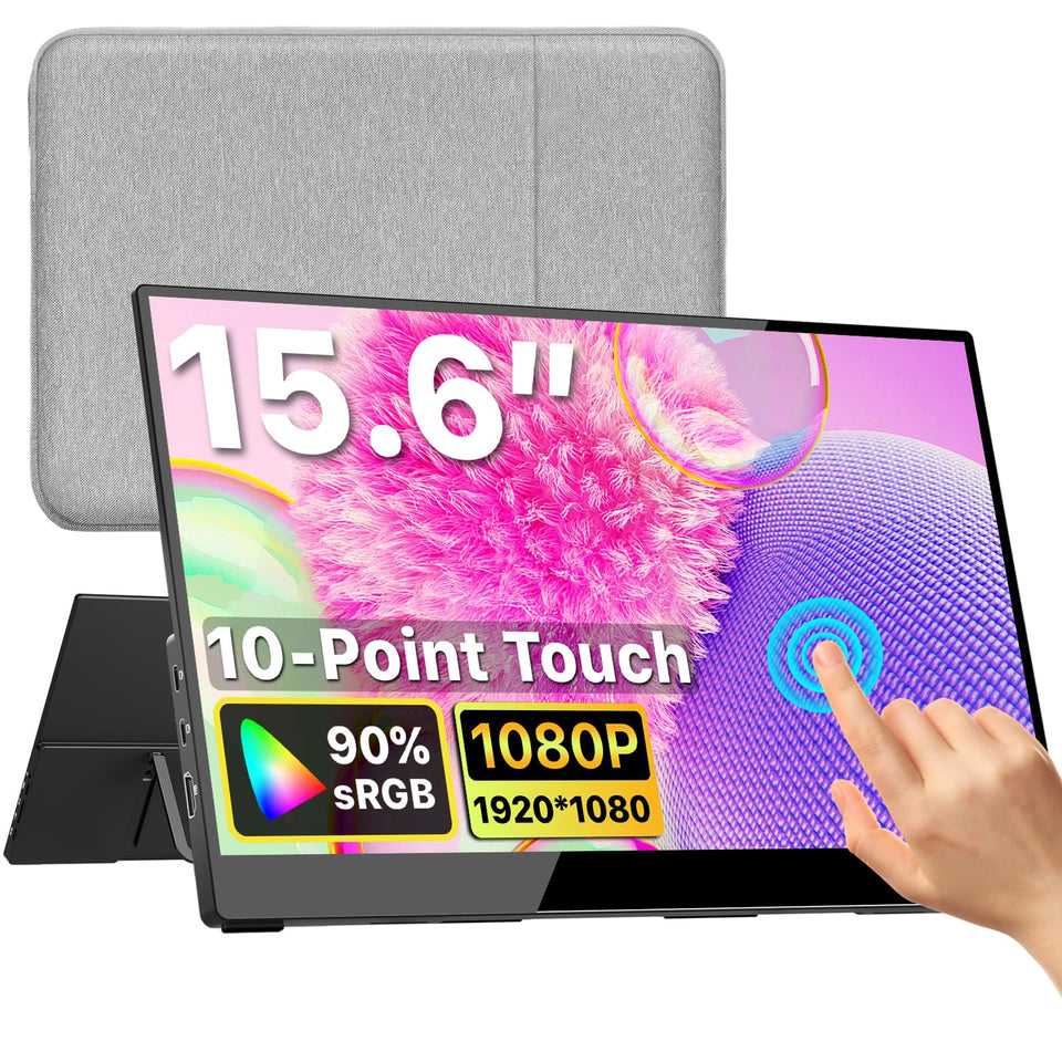 kksmart portable monitor 15.6-inch laptop setup expands workspace for multitasking on the go