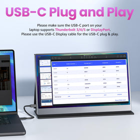 kksmart portable monitor side profile highlights its slim travel-friendly design