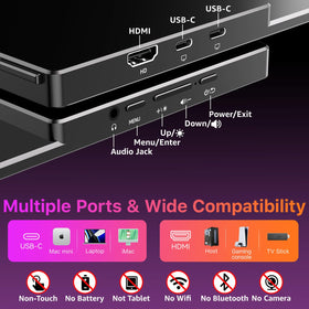 Kksmart travel-ready monitor weighs 2.48 lb for easy packing