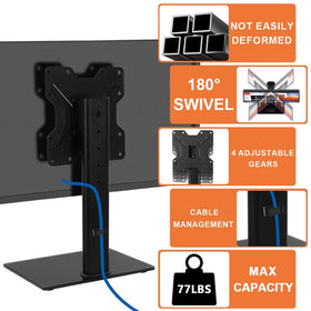KKTONER free-standing tabletop TV stand with quick, tool-free assembly