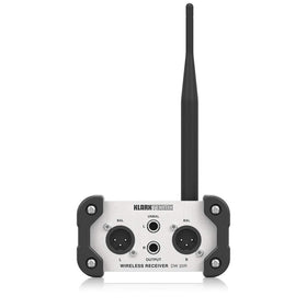Klark Teknik DW 20R back panel, ports for scalable hospitality audio setups.