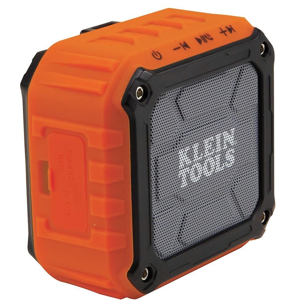 Klein Tools AEPJS1 front view showing speaker and controls for reliable audio