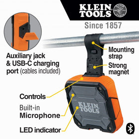 Klein Tools close-up of magnetic strap showing secure attachment to metal surfaces