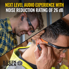Klein Tools AESEB1S earbuds illustrating situational awareness feature