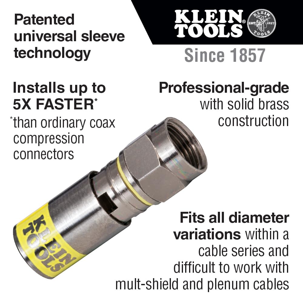 Klein Tools close-up of universal sleeve with viewing windows aiding correct seating