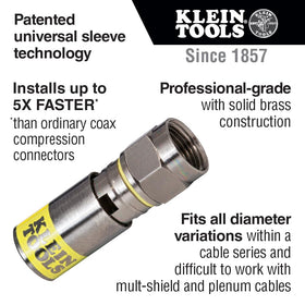 Klein Tools close-up of universal sleeve with viewing windows aiding correct seating