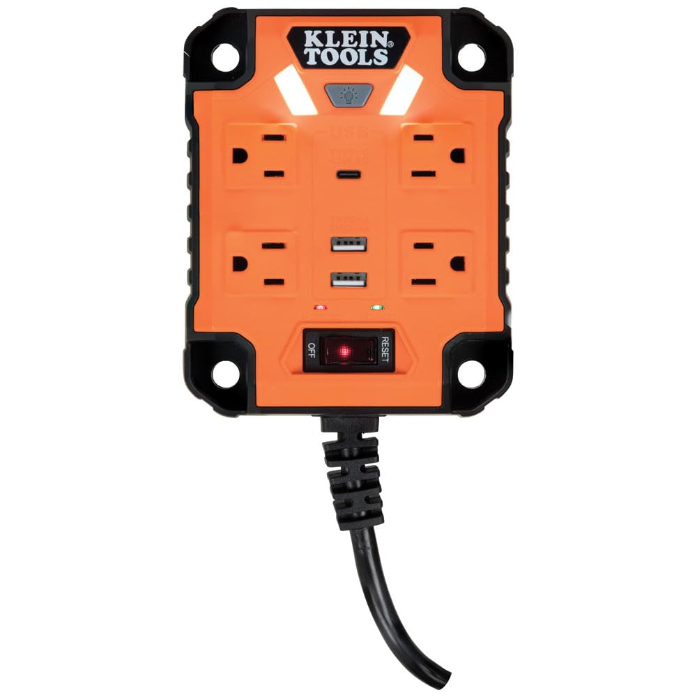 Klein Tools PowerBox 5-foot cord and extended strain relief for cord durability