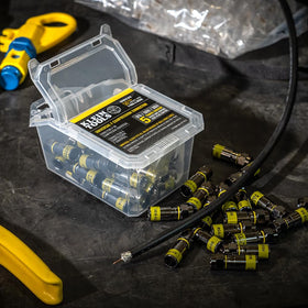 Klein Tools connector thread and brass body detail highlighting durable construction