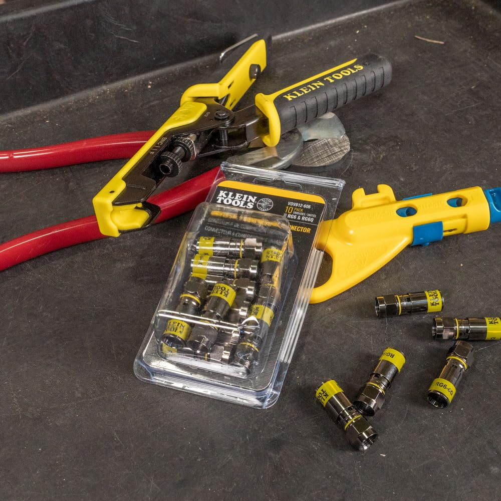 Klein Tools VDV812-606 dark nickel finish suitable for indoor installations.