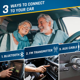 KLIM aux and USB ports highlighting flexible car and home connections