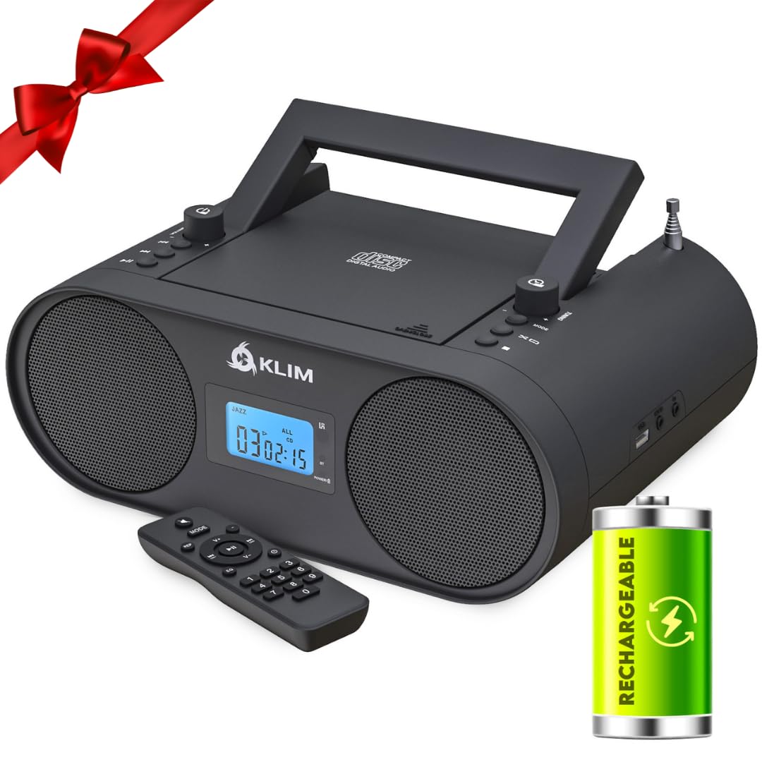 KLIM Boombox B4 front view with CD slot and powerful sound