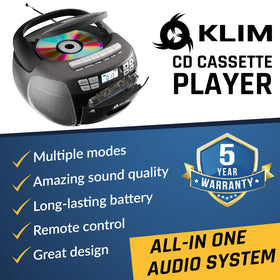 KLIM close-up of cassette deck highlighting tape playback and recording