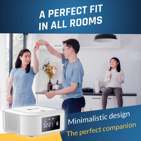 KLIM boombox E1 battery compartment and power cable demonstrating rechargeable convenience