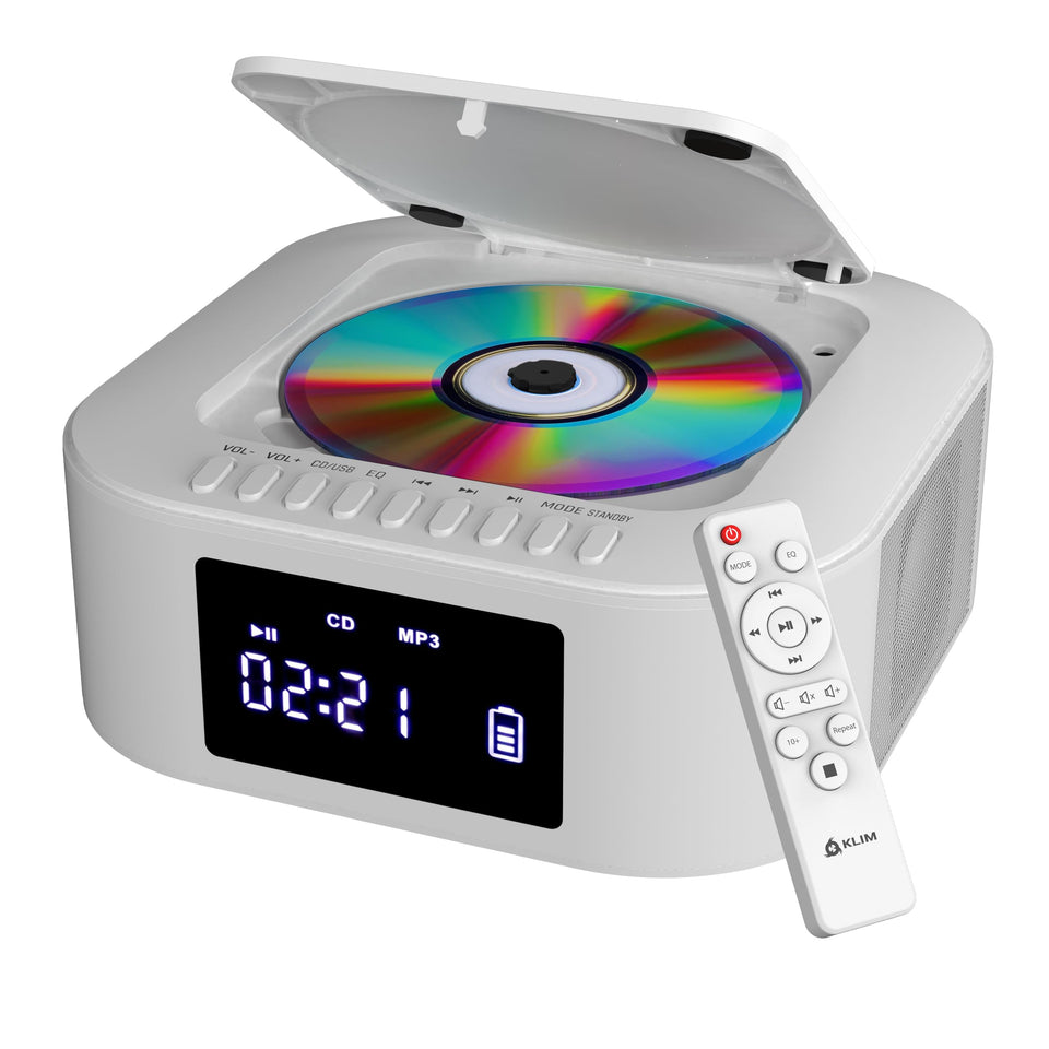 KLIM boombox E1 front view showing speakers and clean design, delivers fuller sound