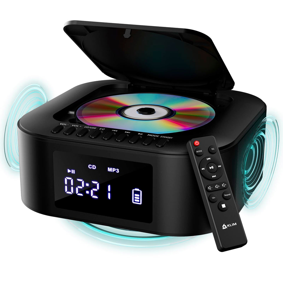 KLIM boombox E1 front view showing speakers and display, delivers fuller sound