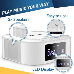 KLIM boombox E1 placed in a living room adding powerful audio to everyday spaces
