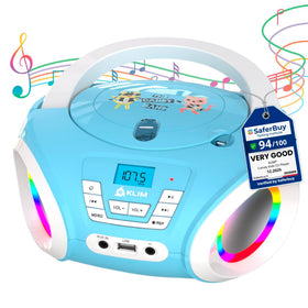 KLIM Candy front view showing speakers and easy controls, encouraging independent play