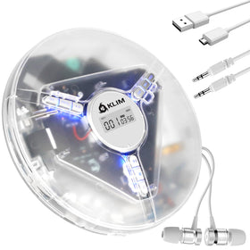 KLIM Discman front view showing compact design and clear button layout for portable convenience