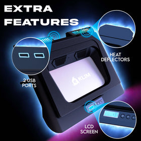 KLIM Everest size guide illustration shows supported laptop sizes