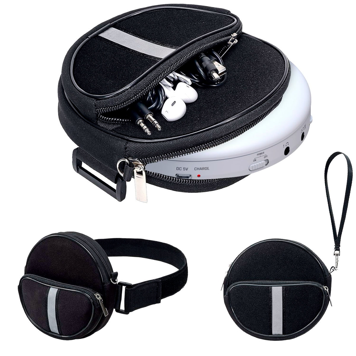 KLIM front view compact case showing zipper and sleek silhouette for protective carry