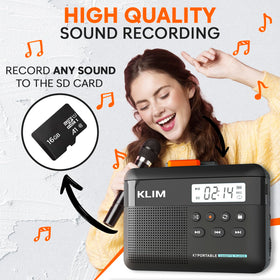 KLIM K7 with included 16GB SD card and reader for seamless file transfer